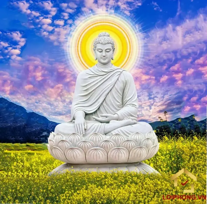 Ảnh chùa Phật Thích Ca trên núi, nơi linh thiêng gặp gỡ vẻ đẹp thiên nhiên hùng vĩ.