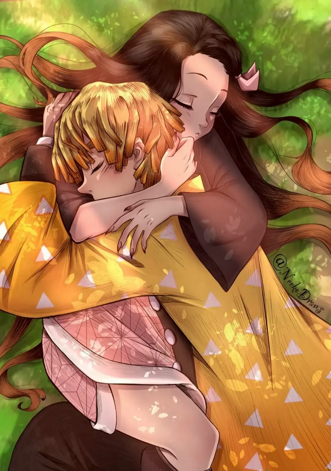 Nezuko and Zenitsu love: Tình yêu lãng mạn trong Demon Slayer, khoảnh khắc ngọt ngào, chạm đến trái tim khán giả!