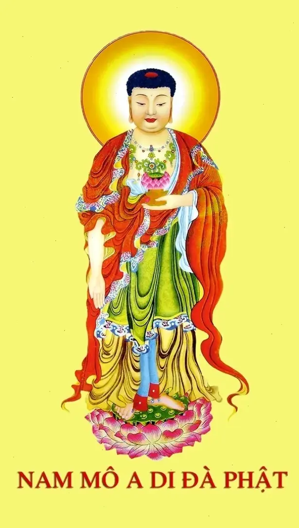 A Di Đà ánh sáng rực rỡ, chiếu sáng con đường tâm linh tích cực của bạn.