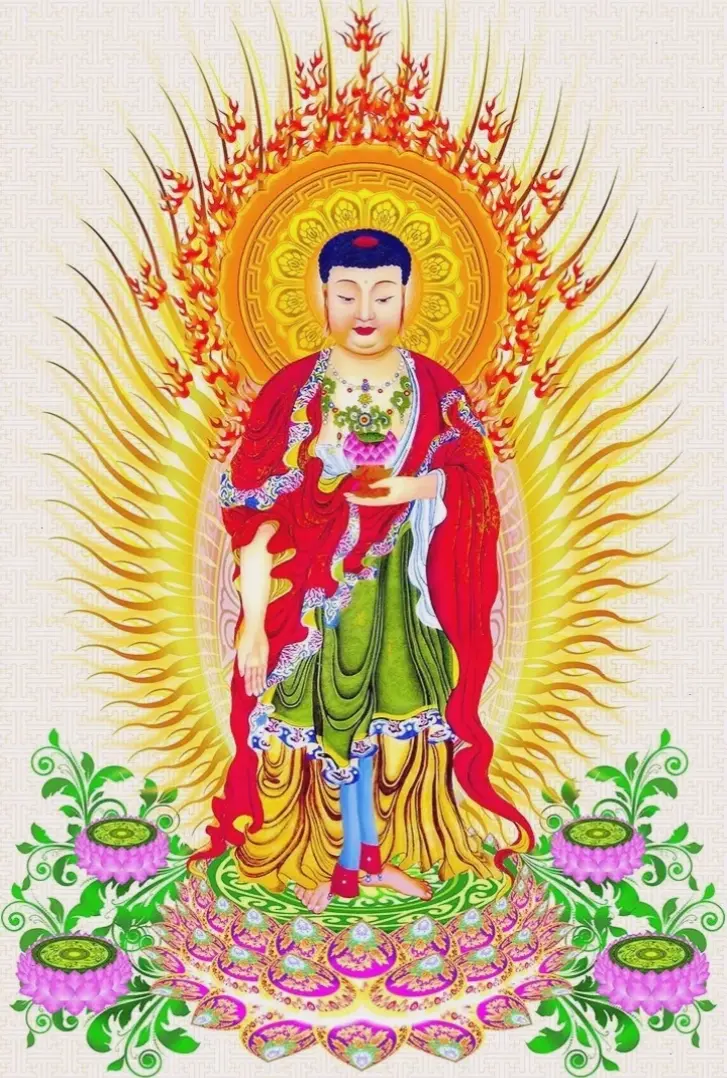 A Di Đà thiền định dưới ánh sáng huyền ảo, giúp bạn đạt được sự tĩnh lặng và giác ngộ chân thực.