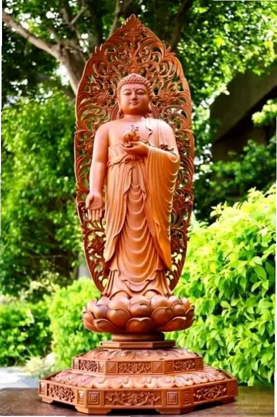 A Di Đà tối giản, biểu tượng tinh tế của sự thanh tịnh và giác ngộ, giúp bạn tìm thấy sự cân bằng.