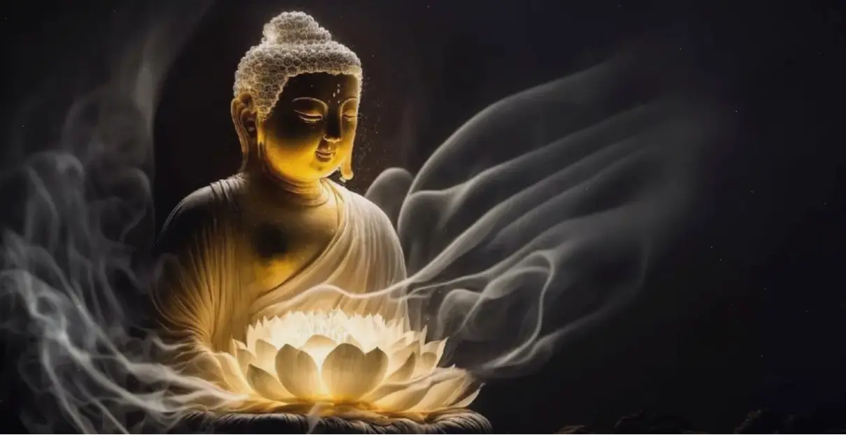 Ảnh A Di Đà trên đảo mang lại cảm giác bình an sâu lắng, xua tan lo lắng và nuôi dưỡng tinh thần.