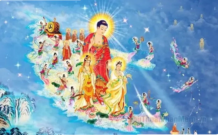 Ảnh A Di Đà trong hang động, mang đến cảm giác bình an và thư giãn sâu sắc cho tâm hồn.
