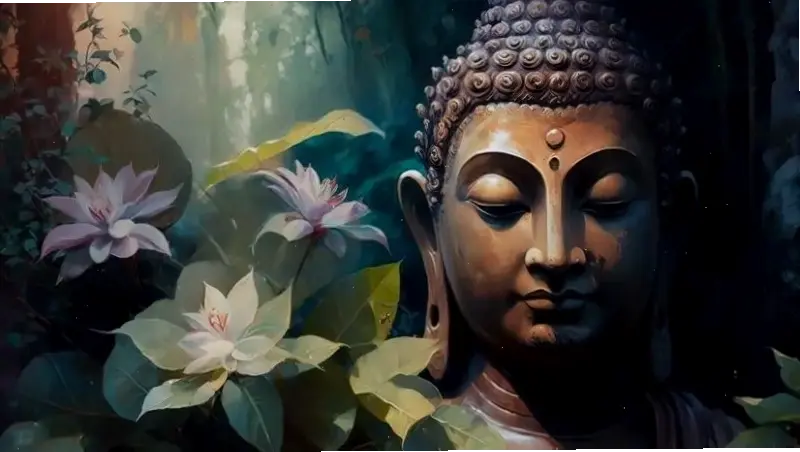 Ảnh Phật Thích Ca tại chùa bên biển, nơi đức tin hòa quyện với vẻ đẹp mênh mông của đại dương.