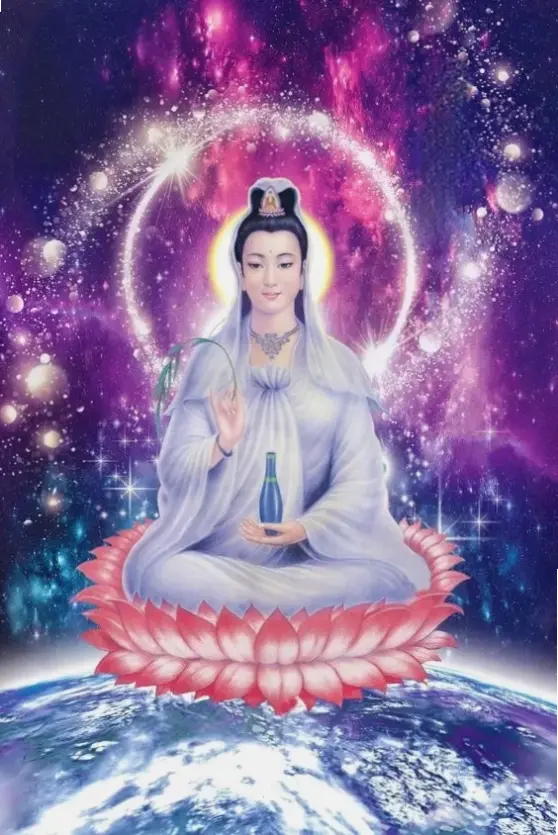 Ảnh Quan Âm đứng bình an, mang đến sự yên tĩnh và sức mạnh nội tại cho mọi khoảnh khắc.