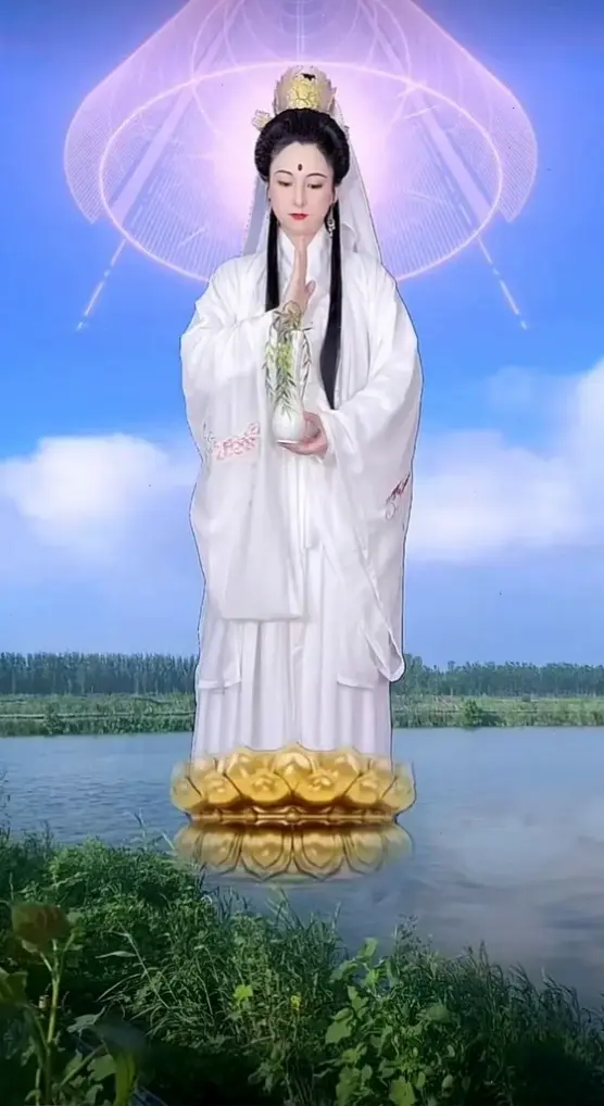 Ảnh Quan Âm trong hang mang bình an, giúp bạn thư giãn và nuôi dưỡng tâm hồn yên bình.