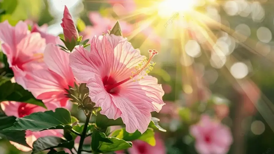 Bó hoa dâm bụt xinh xắn, hoàn hảo cho quà tặng hoặc trang trí, mang đến sự tươi mới và ấm áp.