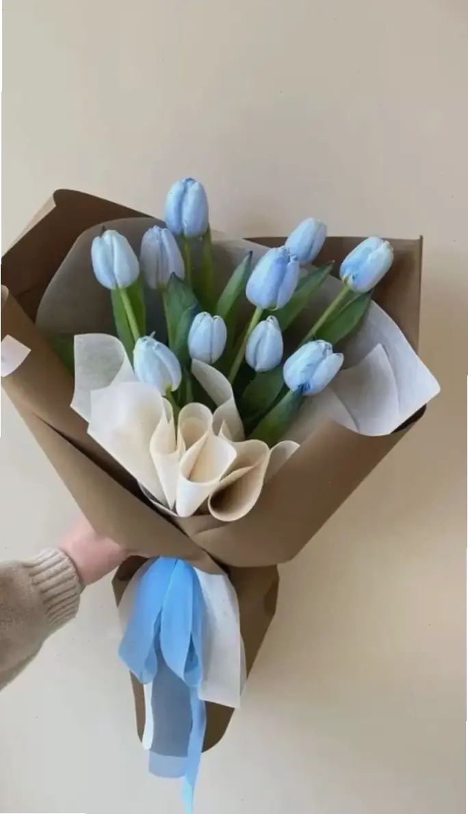 Bó hoa tulip xinh đẹp là món quà ý nghĩa, tô điểm không gian với sắc màu tươi mới.