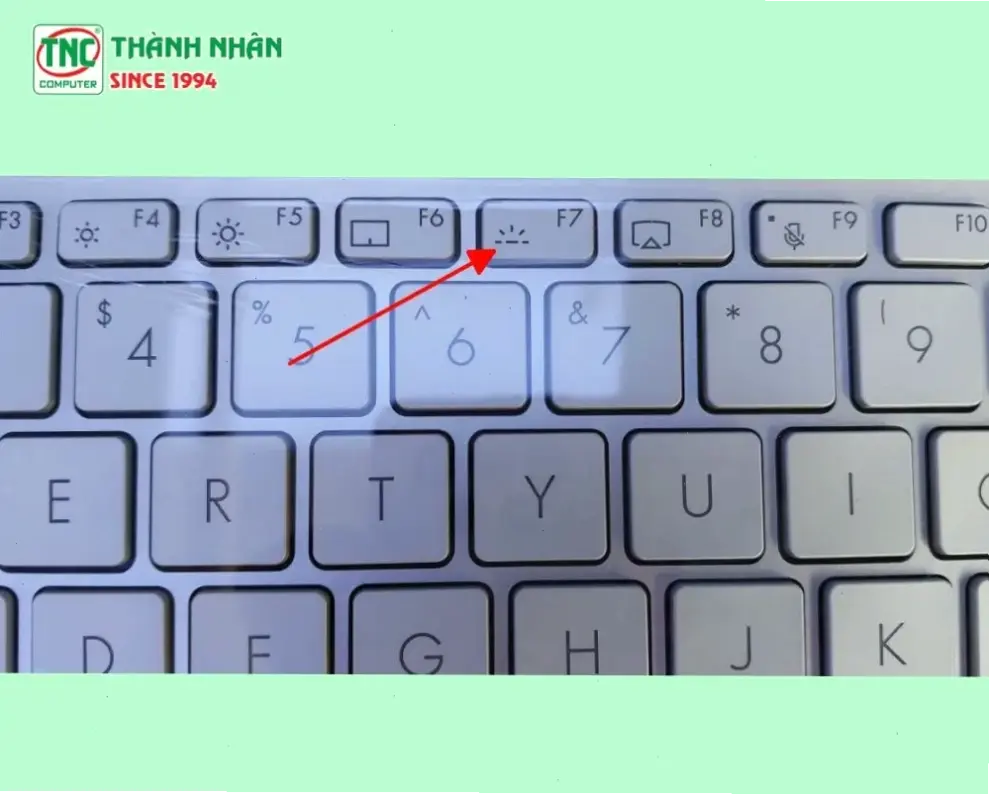 Các bước bật đèn bàn phím