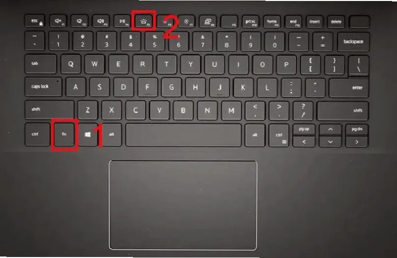 Các bước bật sáng bàn phím