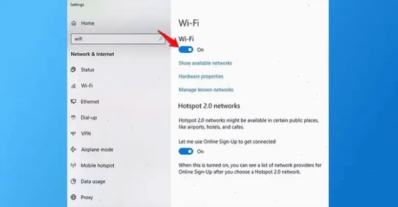 Các bước cơ bản để kết nối WiFi trên laptop