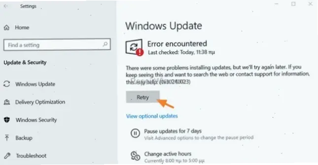 Các bước khắc phục