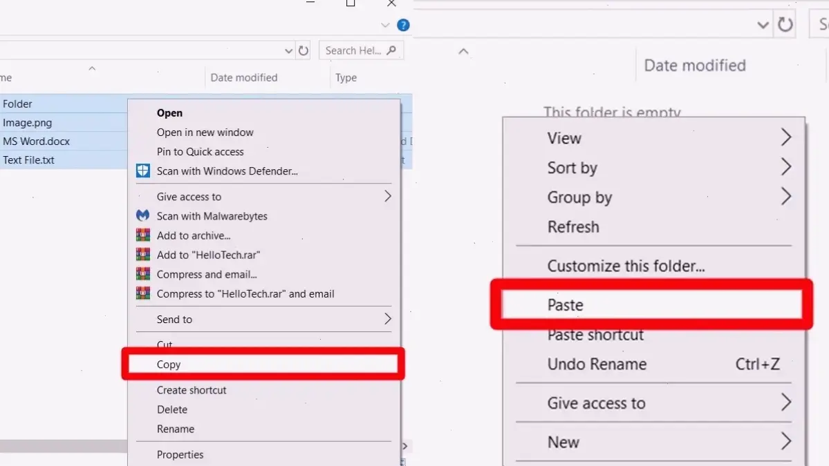 Cách Copy File và Thư Mục