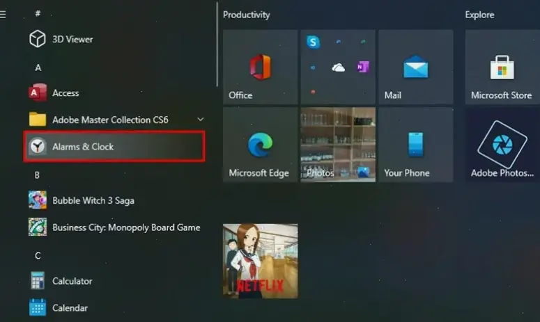 Cách đặt báo thức trên Windows