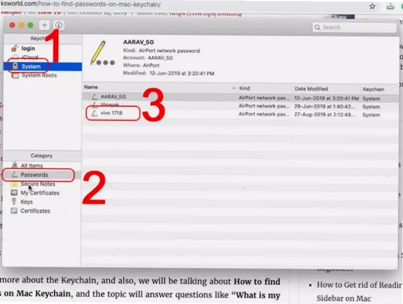 Cách dò pass WiFi trên macOS