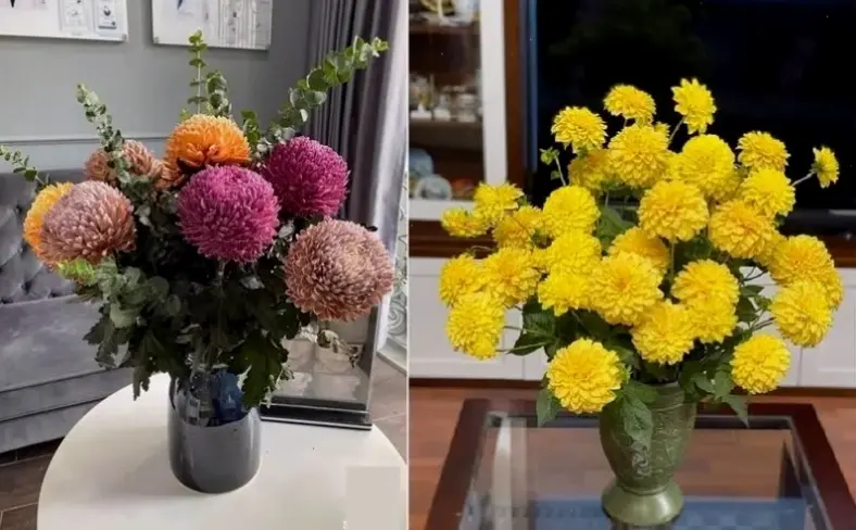 Cắm hoa cúc để bàn đơn giản, mang lại không gian làm việc thoải mái và truyền cảm hứng sáng tạo.