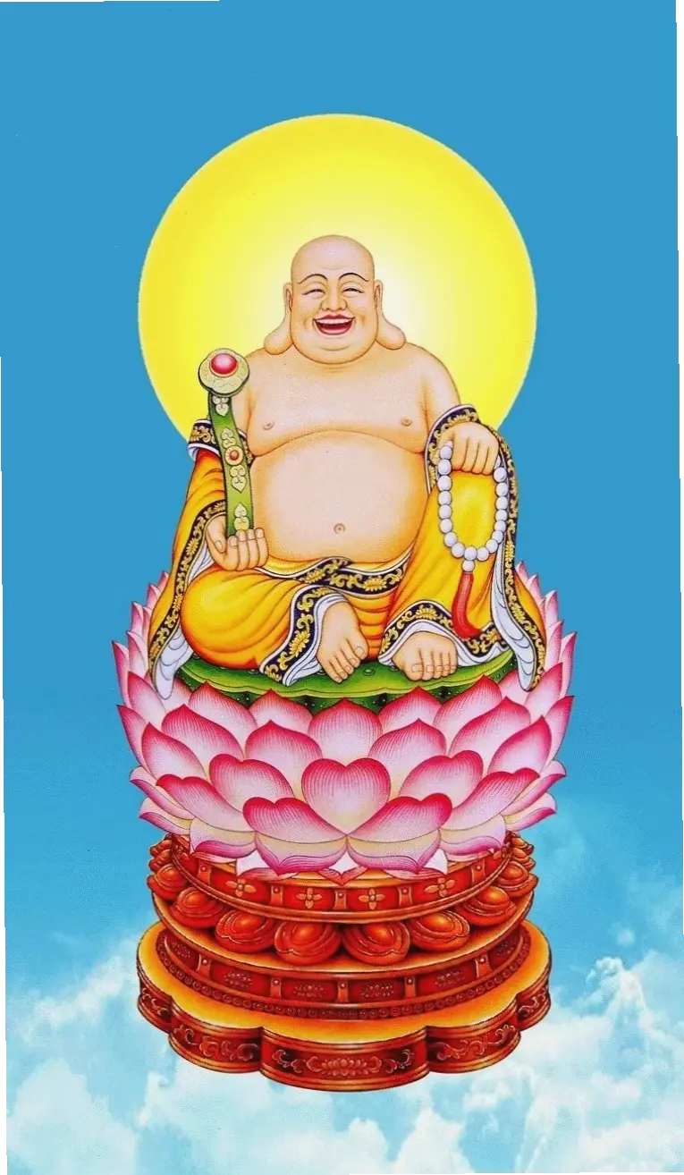 Di Lặc phong thủy trên hồ, giúp cân bằng năng lượng và thu hút tài lộc vào ngôi nhà bạn.