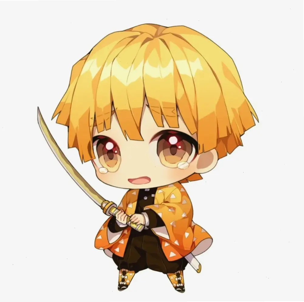 Hình ảnh Zenitsu chibi ngầu từ Demon Slayer siêu ấn tượng, mang sức hút mãnh liệt khiến fan không thể rời mắt!