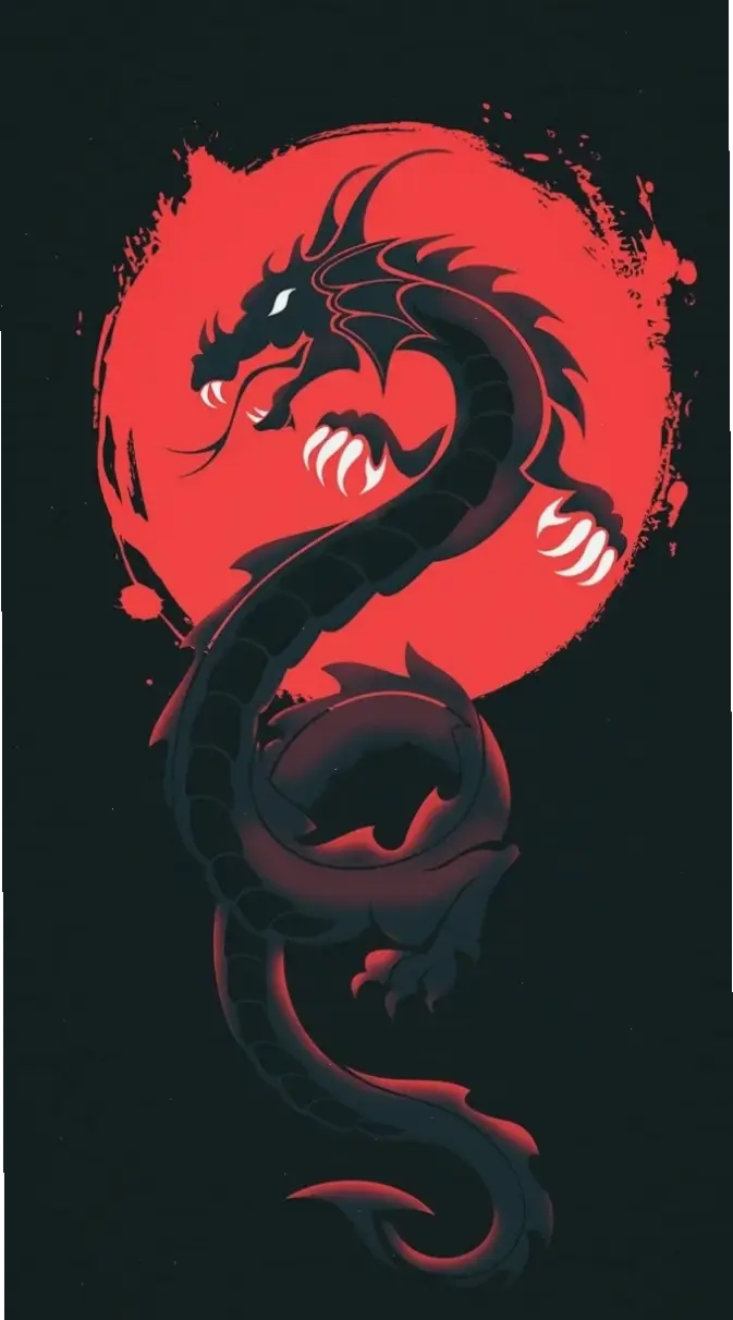 Hình nền đẹp rồng kết hợp nghệ thuật và sức mạnh, lý tưởng cho mọi màn hình.