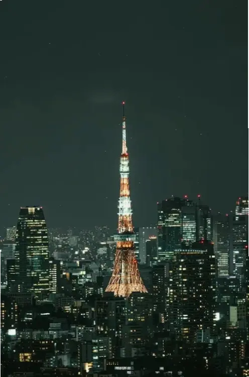 Hình nền đô thị Tokyo hiện đại, tái hiện sự kết hợp hoàn hảo giữa truyền thống và hiện đại, lý tưởng cho desktop.