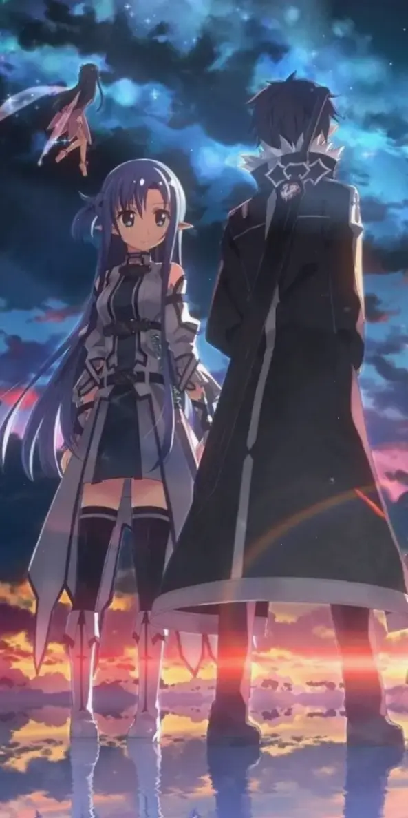 Hình nền đôi anime ngọt ngào, tạo sự gắn kết và lãng mạn cho màn hình điện thoại của bạn.