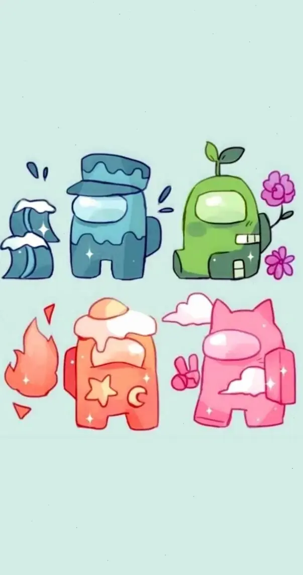 Hình nền game nghệ thuật Among Us, kết hợp sáng tạo và thẩm mỹ cho màn hình độc đáo!