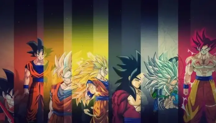 Hình nền Goku huyền thoại, thể hiện sức mạnh Super Saiyan đầy ấn tượng và năng lượng.