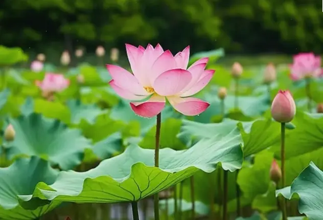 Hình nền hoa sen trắng tinh khôi, tượng trưng cho sự trong sạch và thanh khiết tuyệt đối.