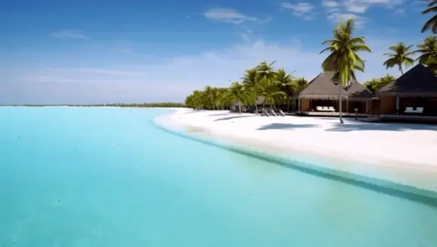 Hình nền Maldives nghệ thuật độc đáo, kết hợp vẻ đẹp thiên nhiên với phong cách sáng tạo.