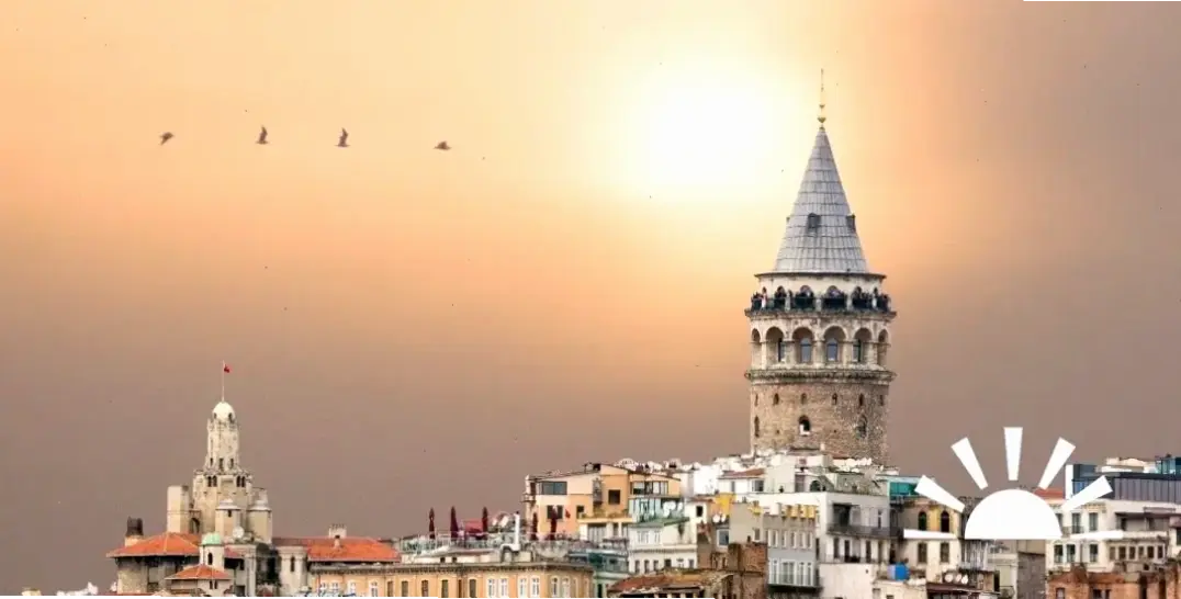 Hình nền nghệ thuật Istanbul với phong cách trừu tượng và màu sắc sống động, biến màn hình thành tác phẩm độc đáo.
