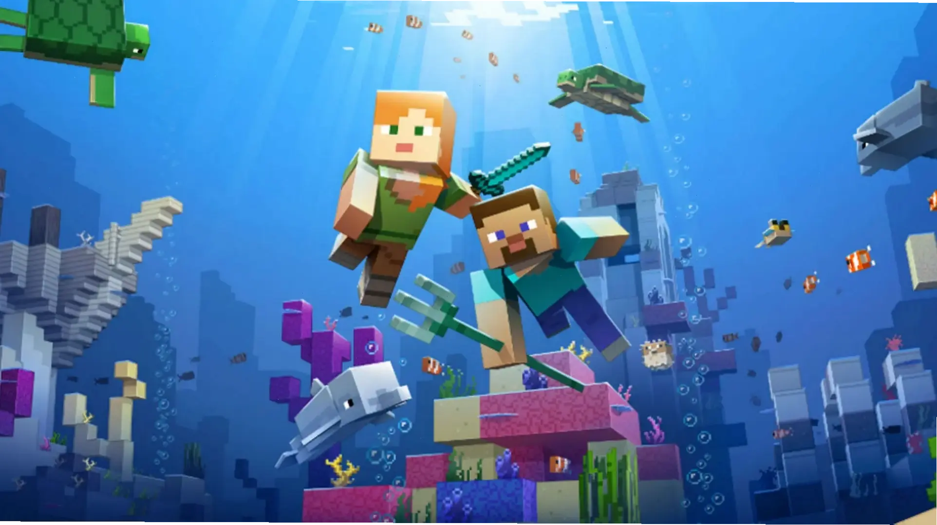 Hình nền phiêu lưu Minecraft khơi dậy tinh thần khám phá thế giới khối vô tận.