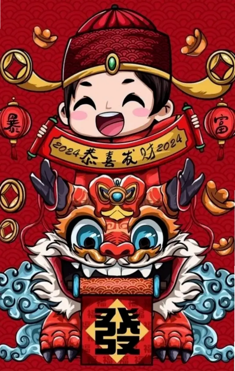 Hình nền thần tài may mắn, giúp đón nhận cơ hội mới và sự thịnh vượng!