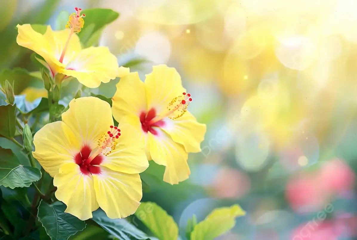 Hoa dâm bụt nở rộ trong mùa hè, mang hơi thở nhiệt đới và màu sắc rực rỡ đến khu vườn quen thuộc.