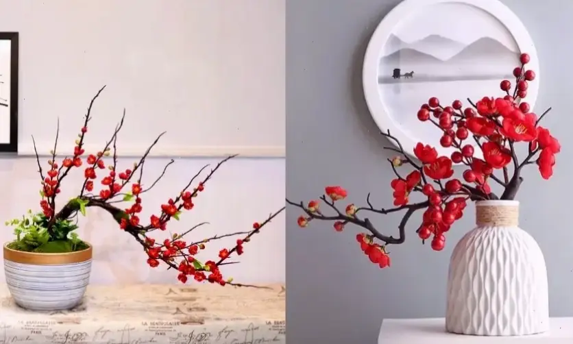 Hoa đào Tết cắm bình – biểu tượng may mắn, tươi mới chào đón năm mới rộn ràng.