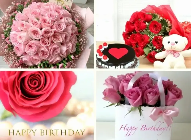 Hoa hồng tươi đẹp dành tặng sinh nhật, mang theo lời chúc sức khỏe và hạnh phúc trọn vẹn.