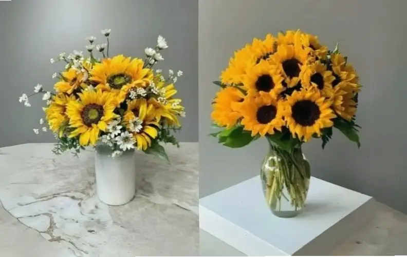 Hoa hướng dương cắm bình đẹp lung linh, mang đến niềm vui và năng lượng tích cực mỗi ngày.