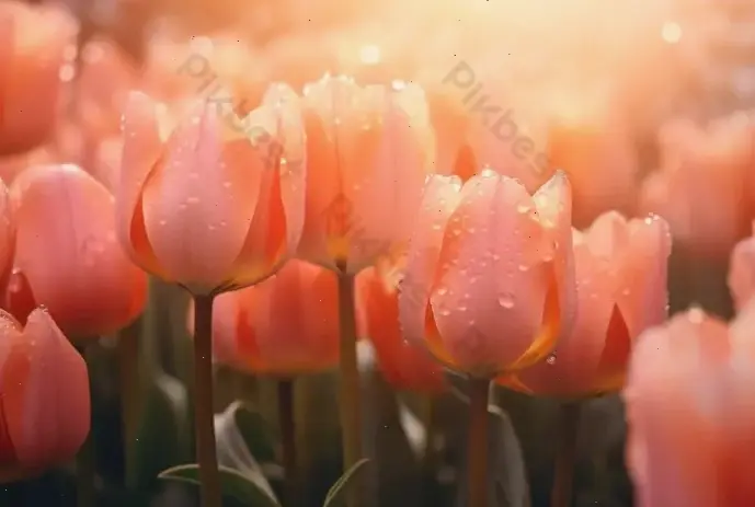 Hoa tulip dùng trang trí trong ảnh cận cảnh, thêm sắc màu rực rỡ và sức sống mới mẻ cho ngôi nhà của bạn.