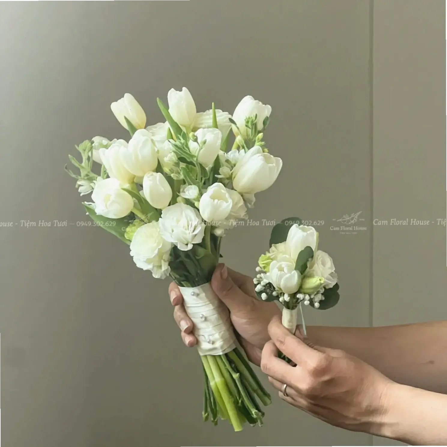 Hoa tulip trong ngày cưới, tượng trưng cho hạnh phúc vĩnh hằng và tình yêu chân thực.