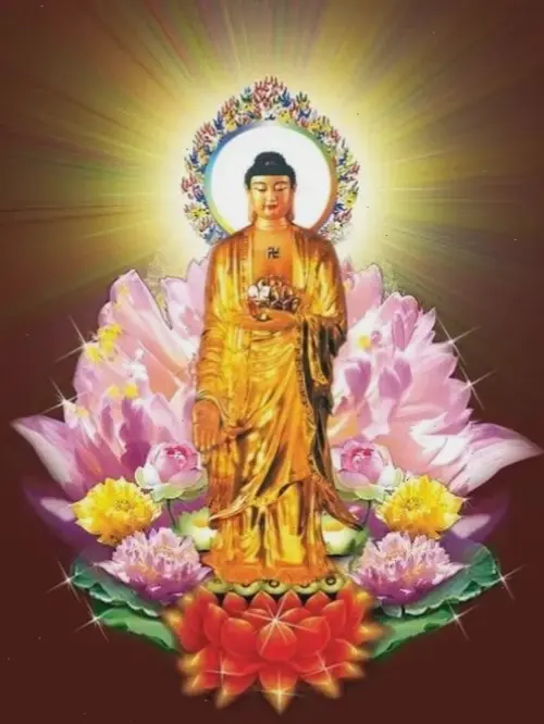 Khám phá Phật A Di Đà tỏa sáng huyền bí trong hình ảnh 4K sống động, mang lại sự bình an và giác ngộ sâu sắc.