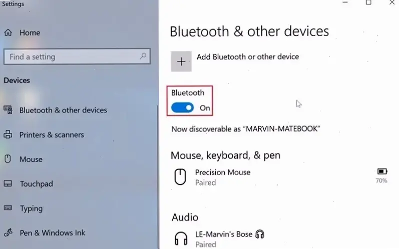 Kiểm tra Bluetooth trên laptop