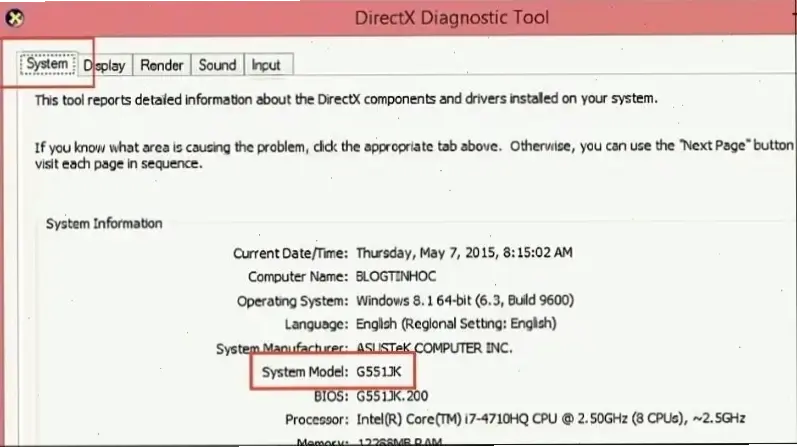 Lý do cần kiểm tra model laptop