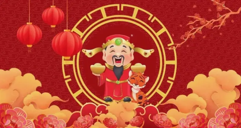 Mèo thần tài làm hình nền máy tính, mang lại sự may mắn và thành công trong công việc!