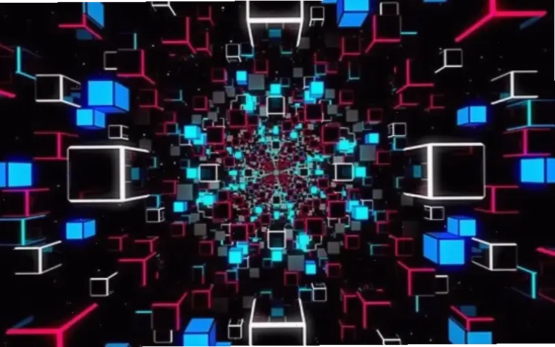 Neon công nghệ về đêm lung linh, biến không gian kỹ thuật số thành thế giới huyền bí và hiện đại.