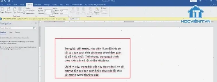 Nguyên nhân phổ biến của lỗi chia cột