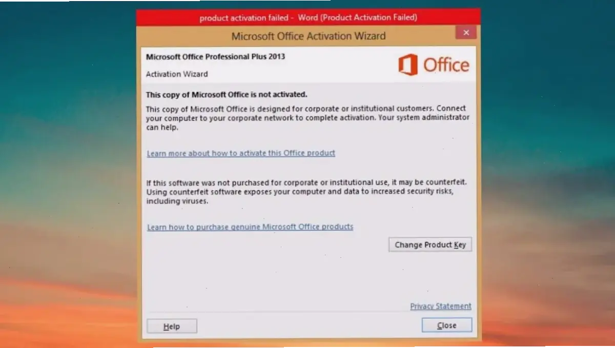 Nguyên Nhân Phổ Biến Của Lỗi Product Activation Failed Trong Excel 2010