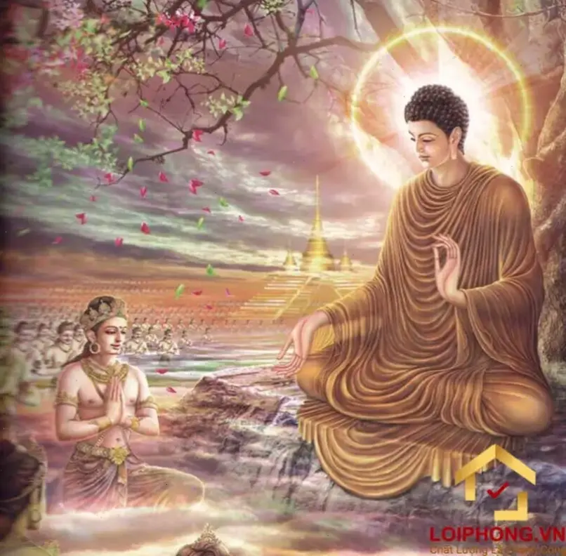 Phật Thích Ca rực rỡ: Ánh sáng tỏa ra, truyền cảm hứng và năng lượng tích cực.