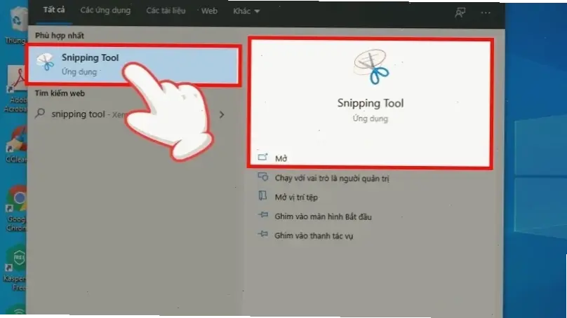 Phương pháp 2: Sử dụng Snipping Tool