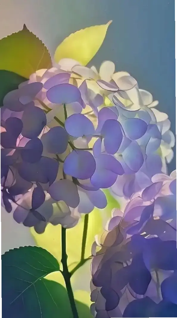 Sắc hồng hoa cẩm tú cầu vào bình minh, tạo nên bức tranh lãng mạn dịu dàng, đánh thức cảm xúc trong lòng bạn.