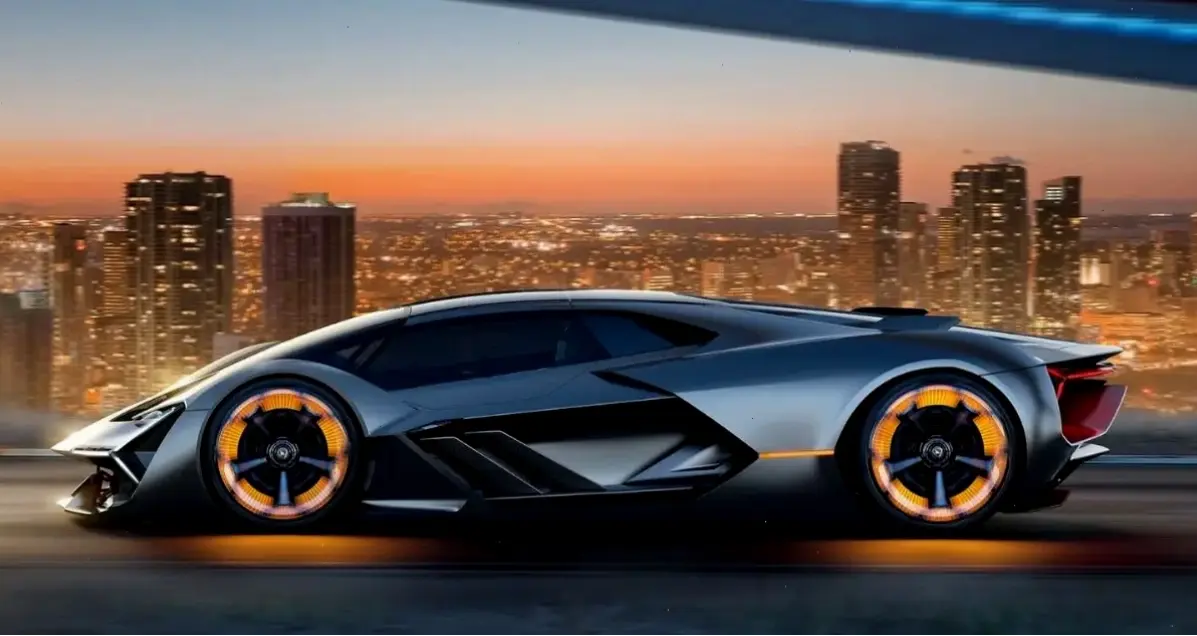 Siêu xe về đêm với vẻ đẹp quyến rũ, ánh sáng neon làm nổi bật sự sang trọng và mạnh mẽ.