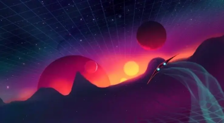 Synthwave retro qua hình nền, kết hợp âm nhạc và ánh sáng để tạo sức hút kỳ diệu và hấp dẫn.